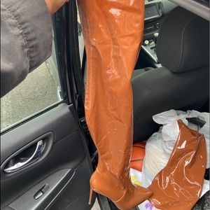 Steve Madden caramel thigh high boots Size 10. Amazing condition. Worn twice.